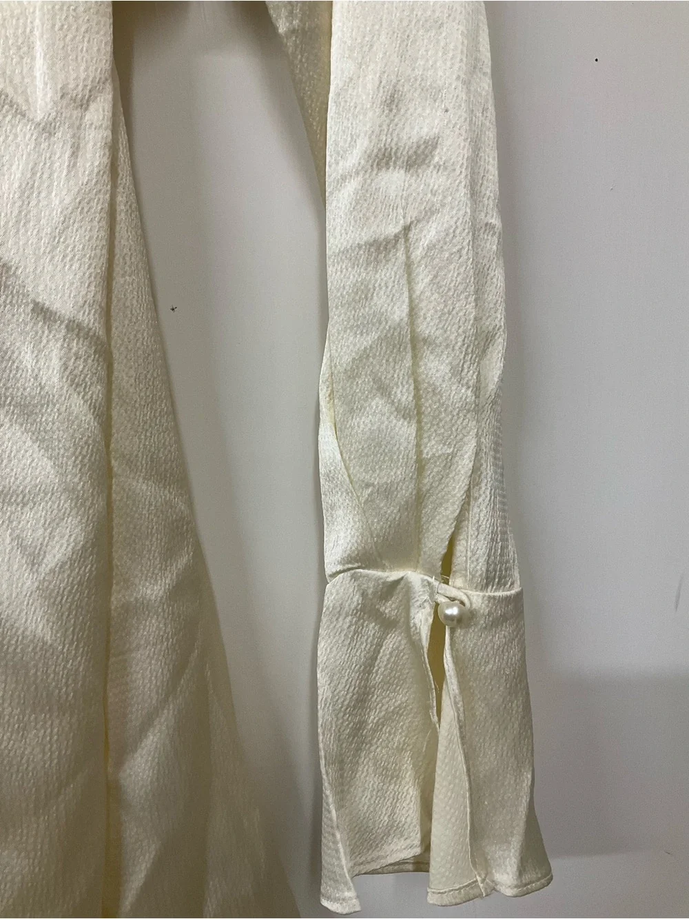 Miyake Archive Cream Satin Cutout Dress XS